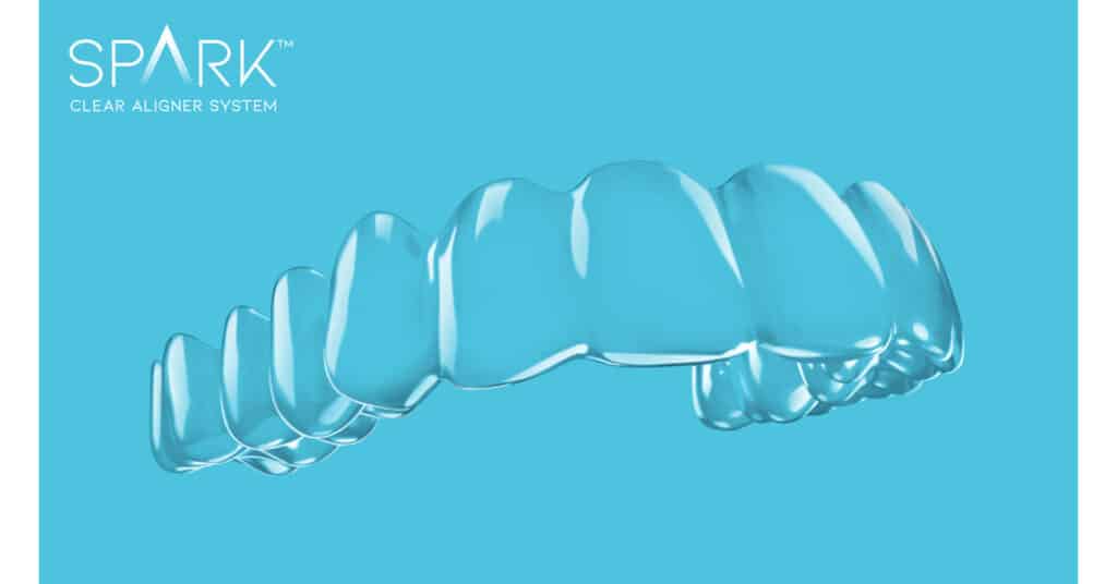 Transparent Spark clear aligner tray designed for comfortable and discreet orthodontic treatment