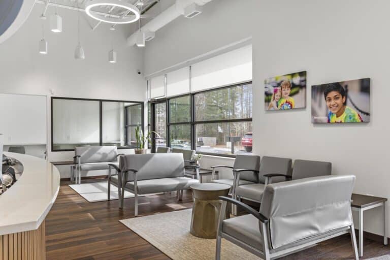 waiting area at johns creek orthodontic office